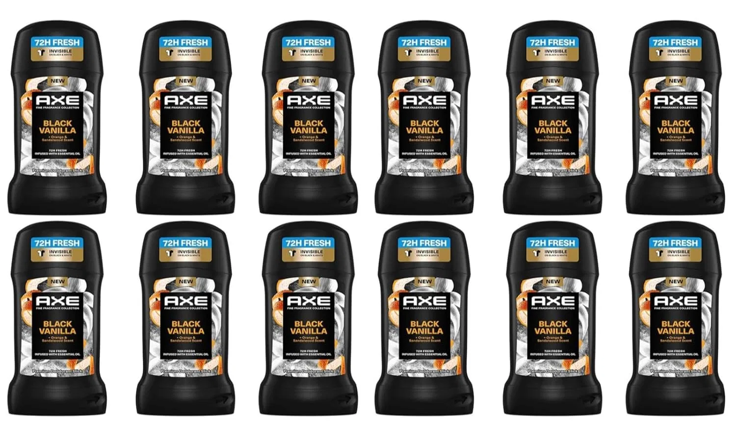 Дезодорант-стик AXE Black Vanilla Orange & Sandalwood, 12 шт. по 50 мл