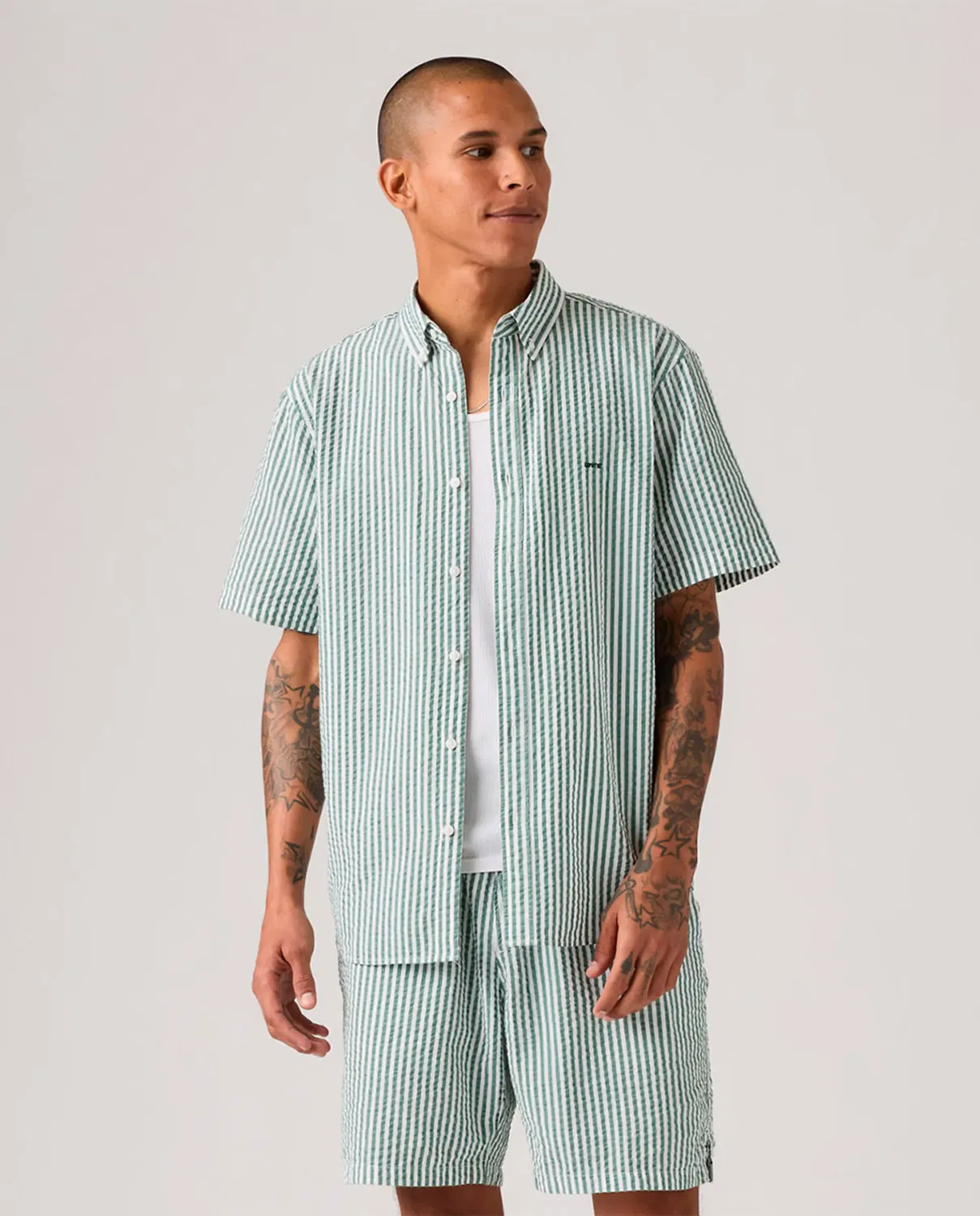 Мужская рубашка с коротким рукавом с полосатым принтом Levi's, Multicolor