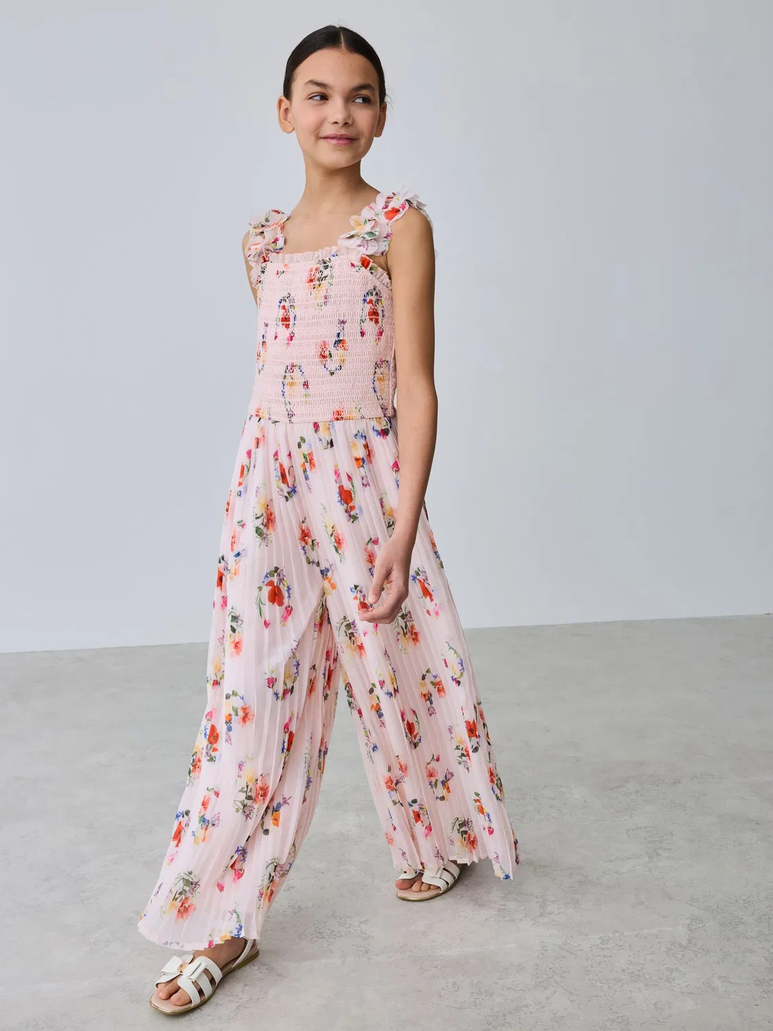 Комбинезон с 3D цветочными бретелями Baker by Ted Baker, розовый — фото 3