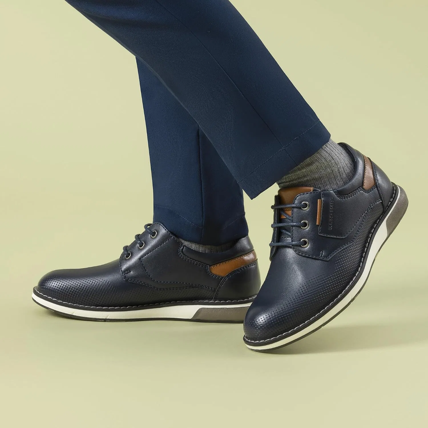 Детские оксфорды для мальчиков Casual Dress Oxford Sneaker Bruno Marc, Navy — фото 2