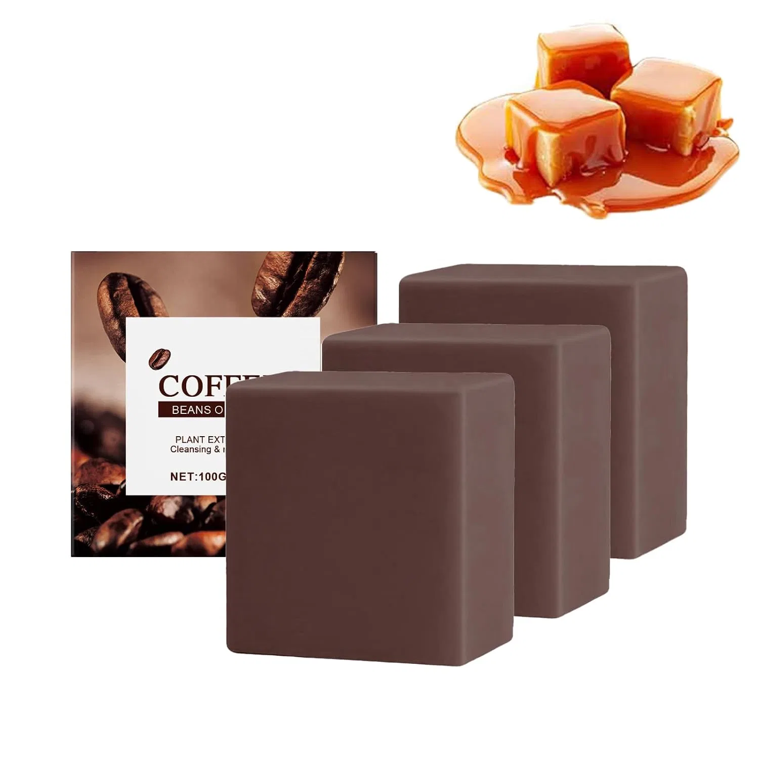 Мыло скраб-увлажнение Кофе, Shea Butter, 3 шт., 100 г Linbomzony