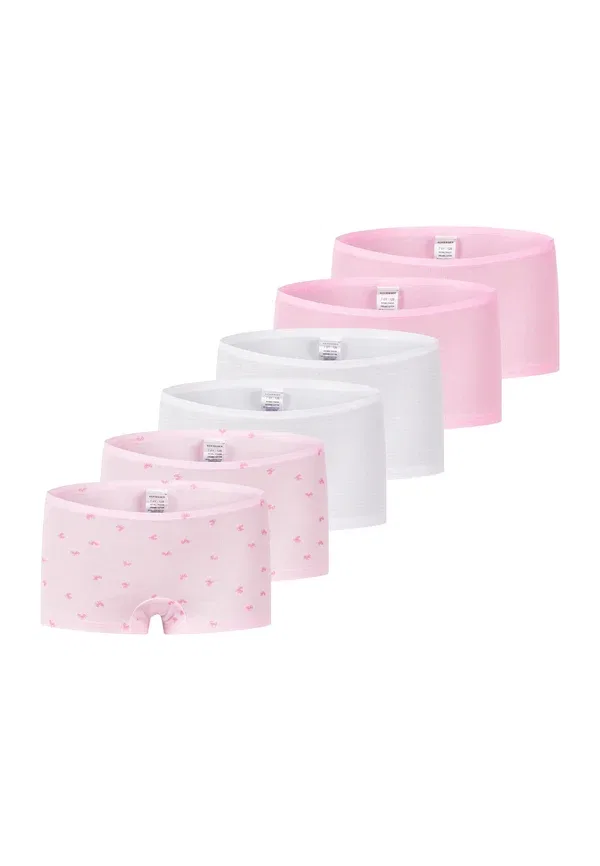 Трусы хлопковые 6er pack short hipsters Schiesser rosa, белый/розовый
