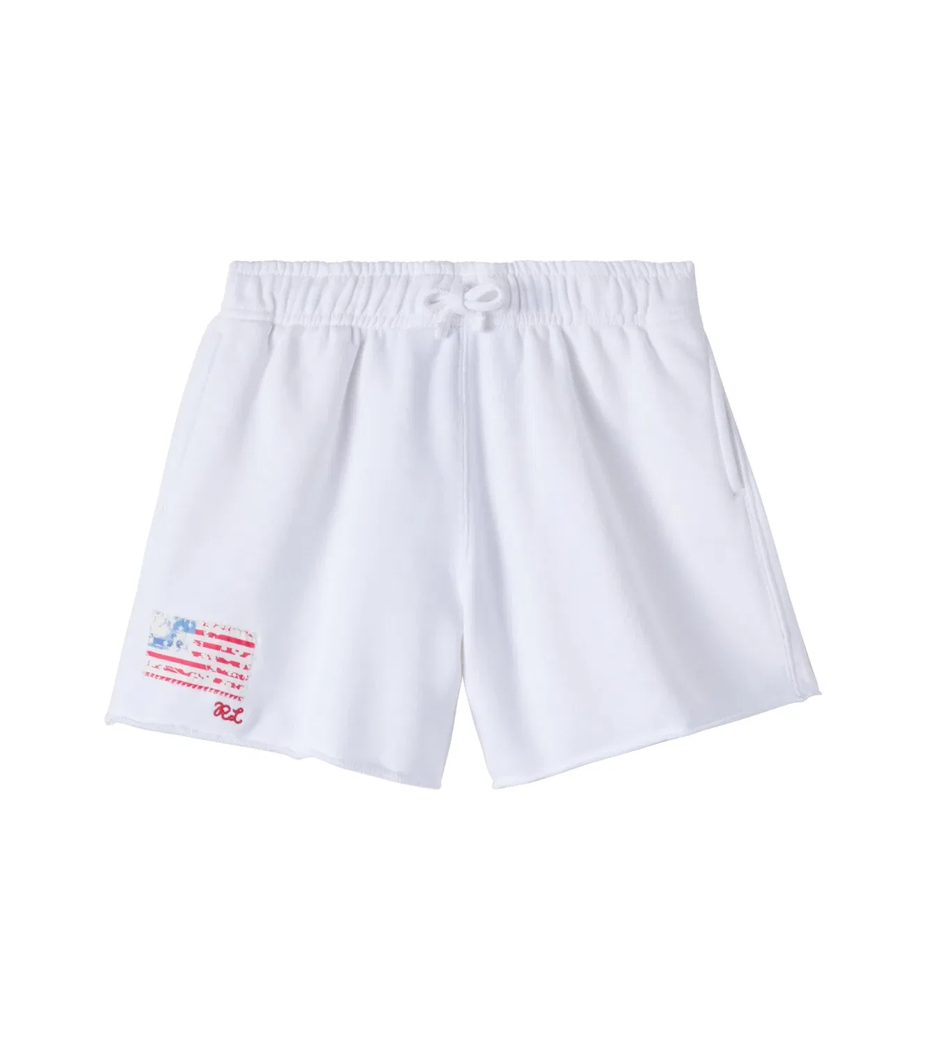Шорты хлопковые с вышивкой Polo Ralph Lauren Kids, белый