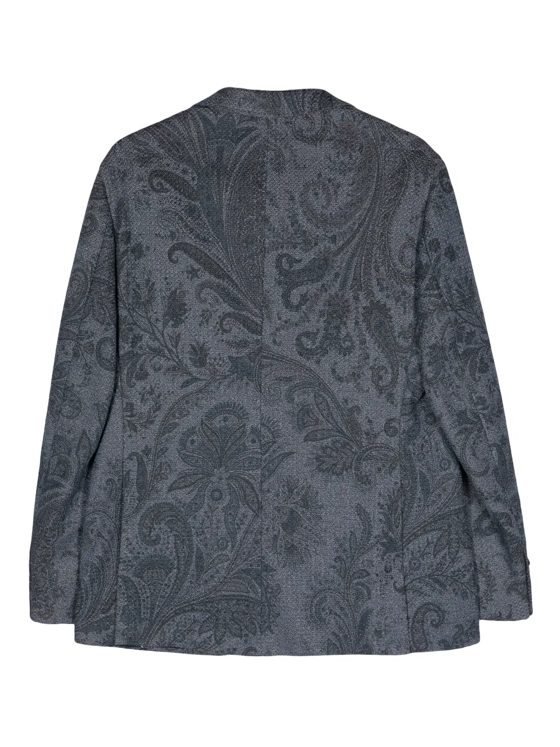 Пиджак из хлопка с жаккардовым узором ETRO, синий — фото 2