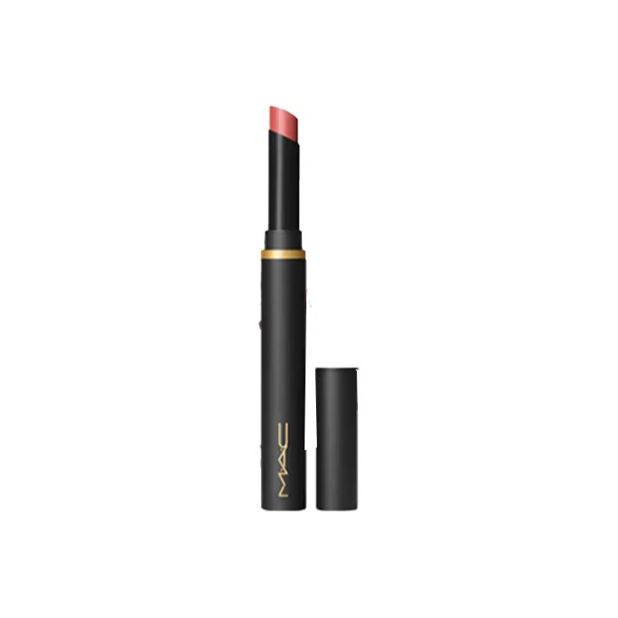 Женская матовая помада с бархатистой текстурой MAC Black Wand Tulle Matte Lipstick, #899 Brickthrough Peach Bean Paste
