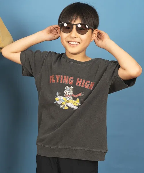 Детская футболка с принтом Flying High gym master, Charcoal Grey