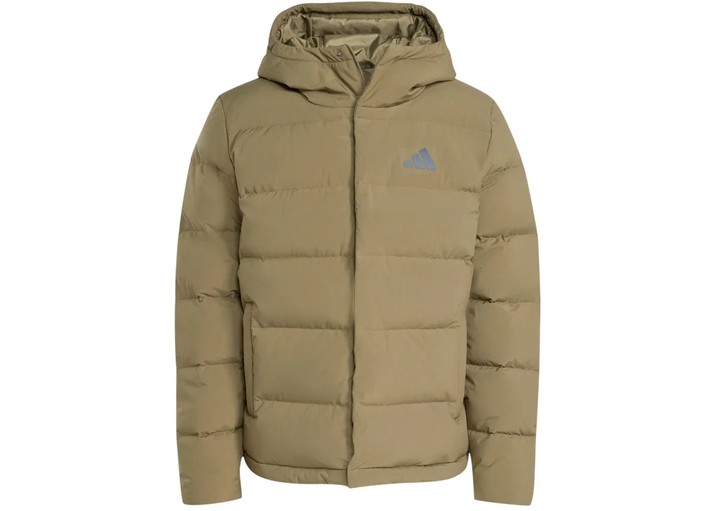 Мужская куртка с капюшоном утепленная Climawarm Helionic Hooded Down Jacket Adidas, Olive Strata