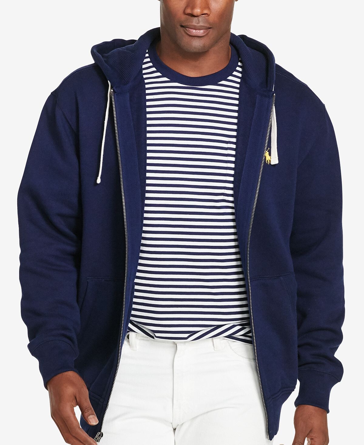 

Мужская флисовая толстовка Polo Ralph Lauren с капюшоном, синий