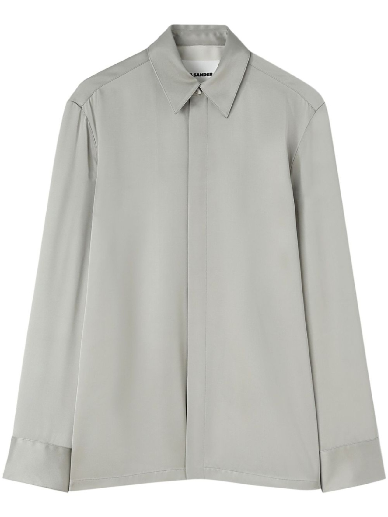 

Jil Sander атласная рубашка, серый