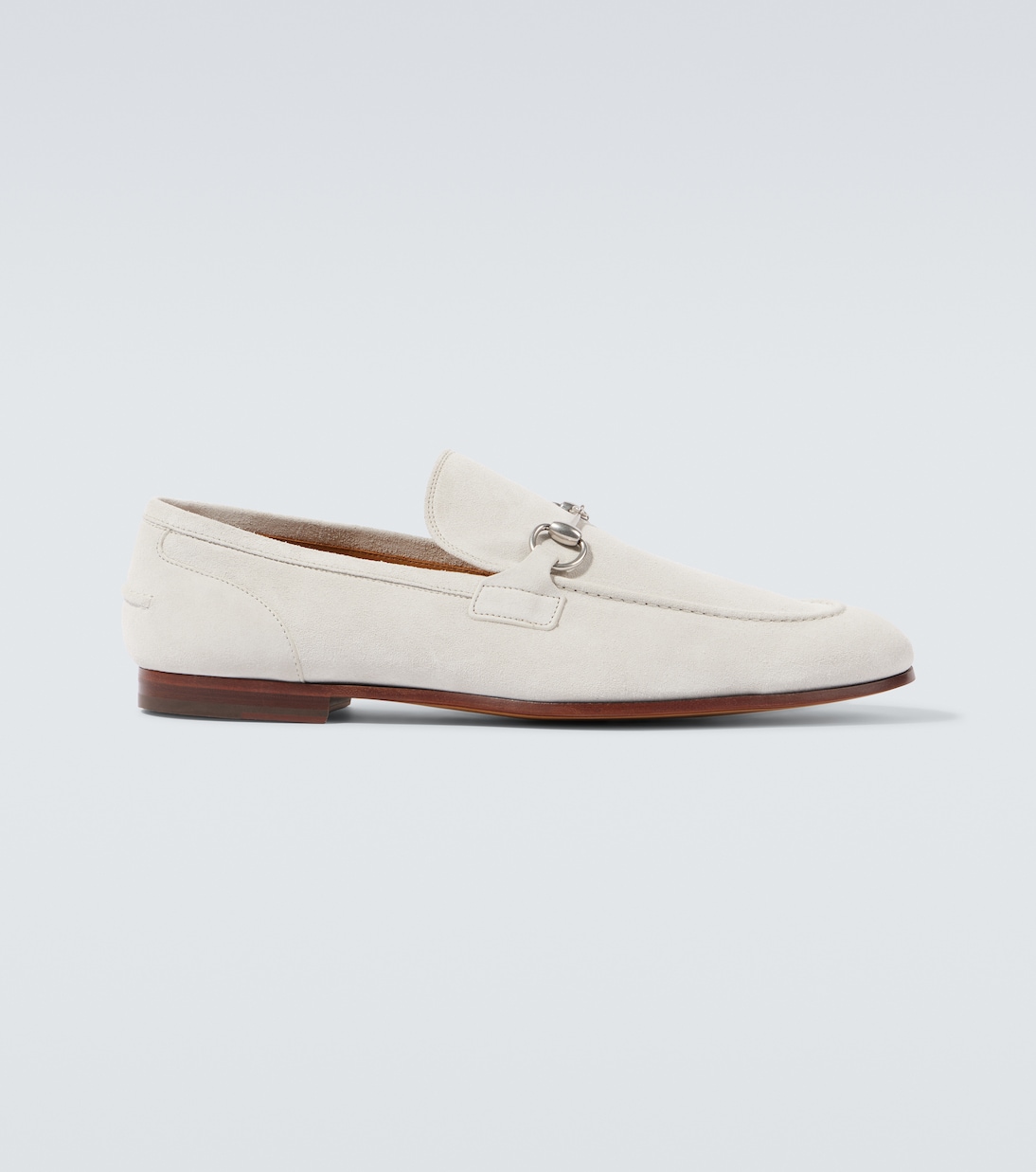 

Лоферы Jordaan Horsebit из замши Gucci, Albino