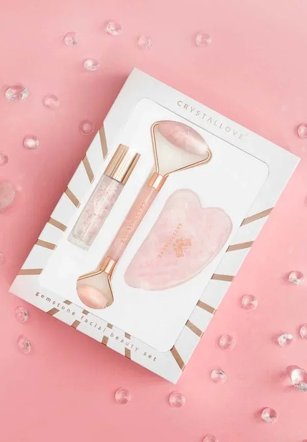 Набор для ухода за кожей Quartz Crystallove, розовый — фото 3