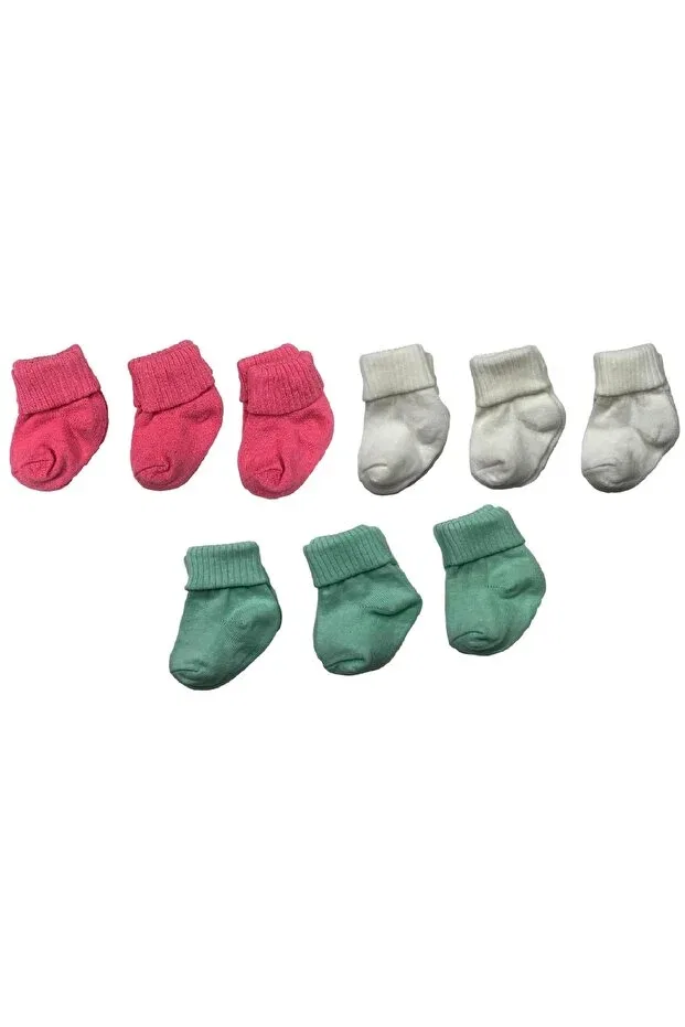 Детские носки хлопковые 9 пар Basics Neocotton, Fuchsia-Ecru-Mint