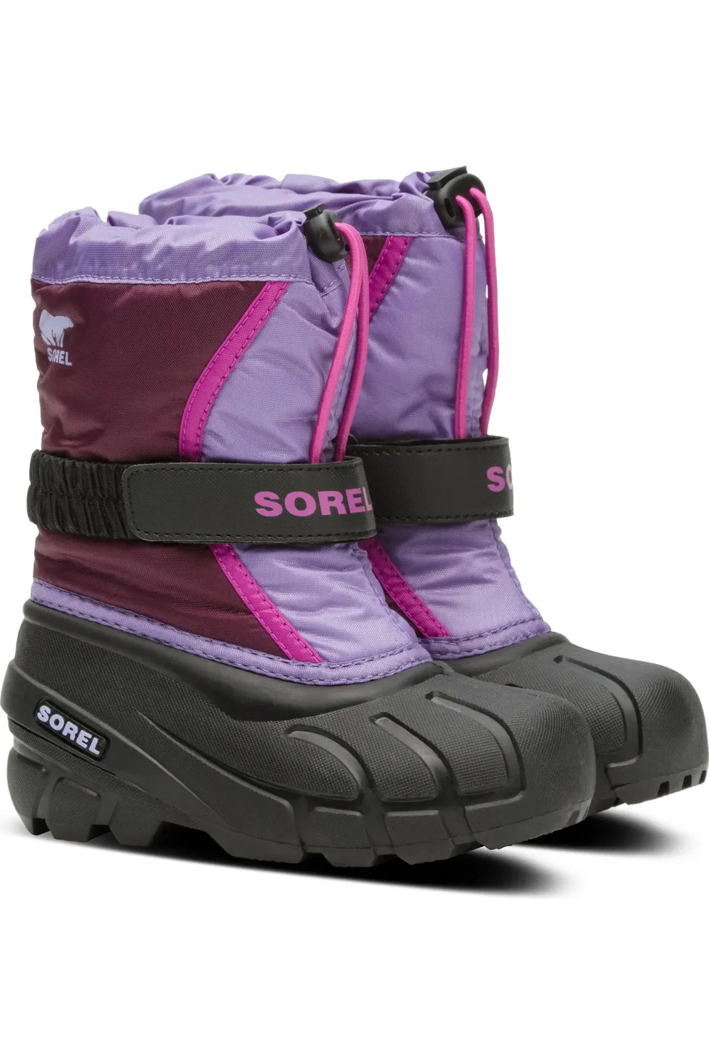 Детские сапоги водонепроницаемые утепленные Flurry SOREL, Purple Dahlia/Paisley Purple