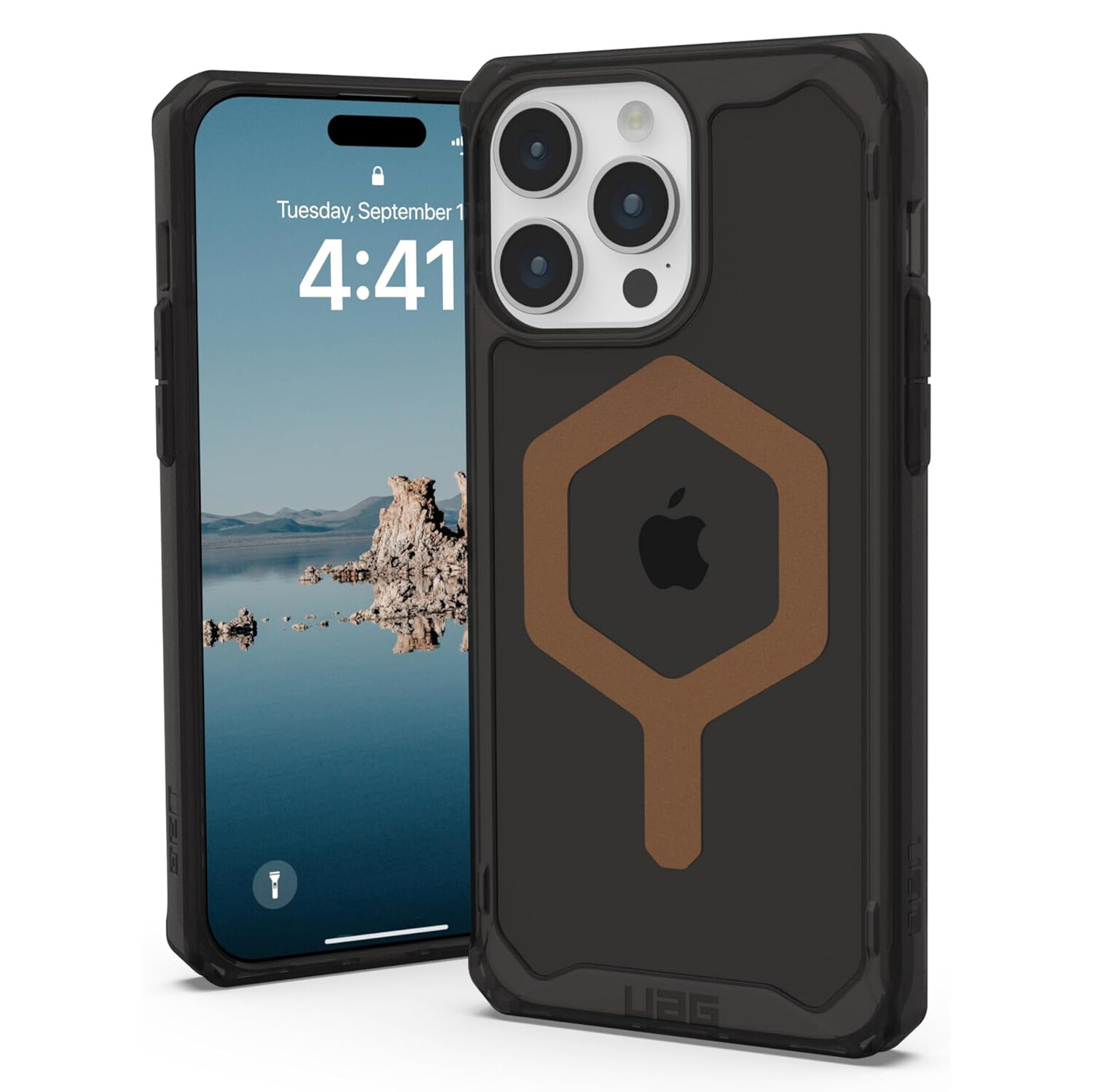 

Чехол UAG Plyo для iPhone 15 Pro Max, Black/Bronze, Черный, Чехол UAG Plyo для iPhone 15 Pro Max, Black/Bronze