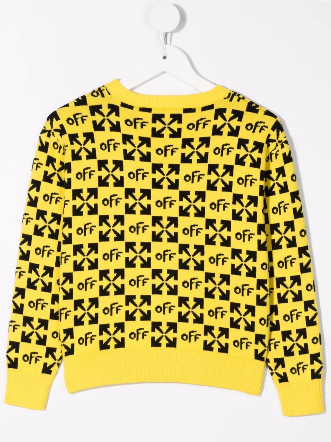 Свитшот с логотипом по всей поверхности OFF-WHITE, желтый — фото 2