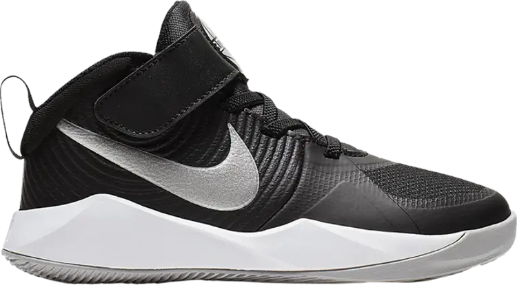 

Кроссовки Nike Team Hustle D9 PS 'Black Metallic Silver', черный