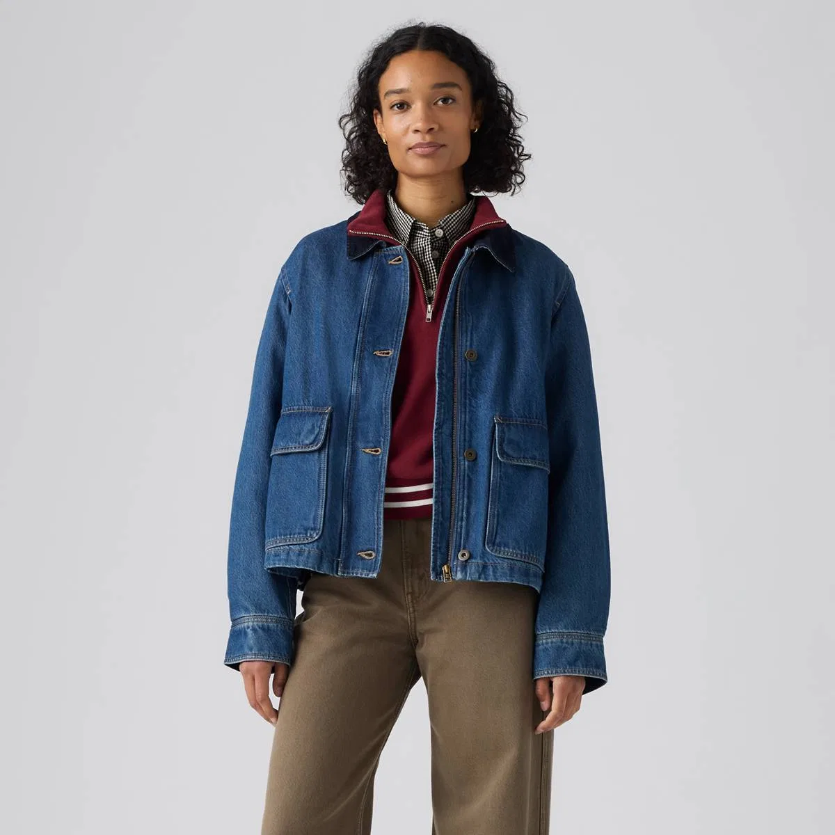 Укороченная рабочая куртка Bree Levi's, Let'S Get Lost Again - Dark Wash — фото 3