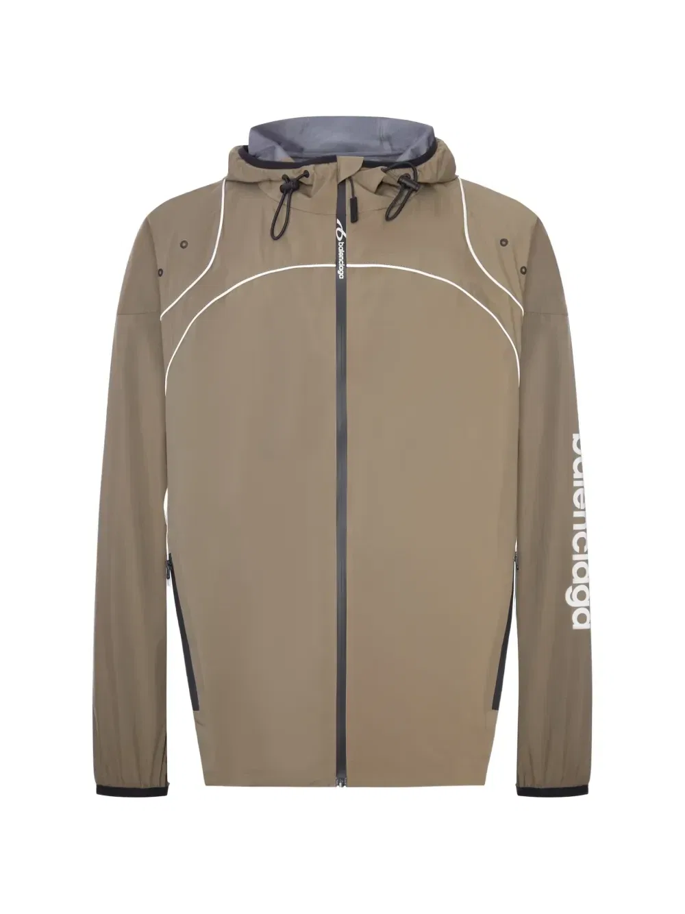 Куртка с капюшоном и кантом Balenciaga, серый