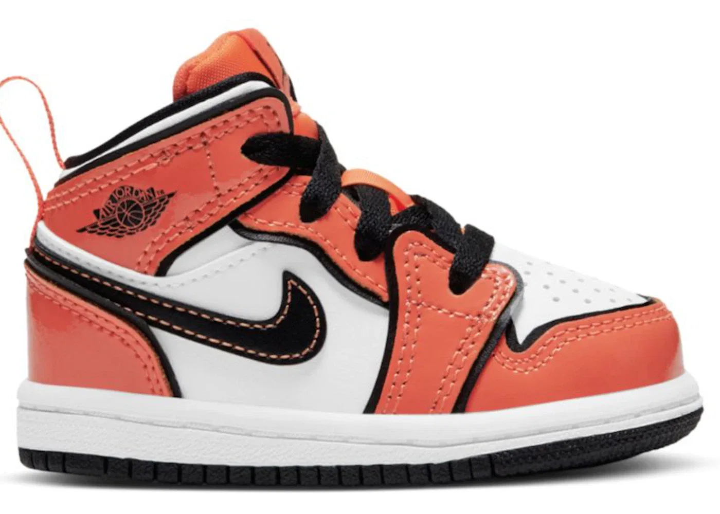 Детские кроссовки с принтом Jordan 1 Mid SE Jordan, Turf Orange/Black/White