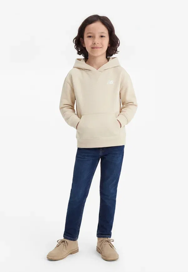 Худи хлопковое Small logo hoodie New Balance, Beige, бежевый