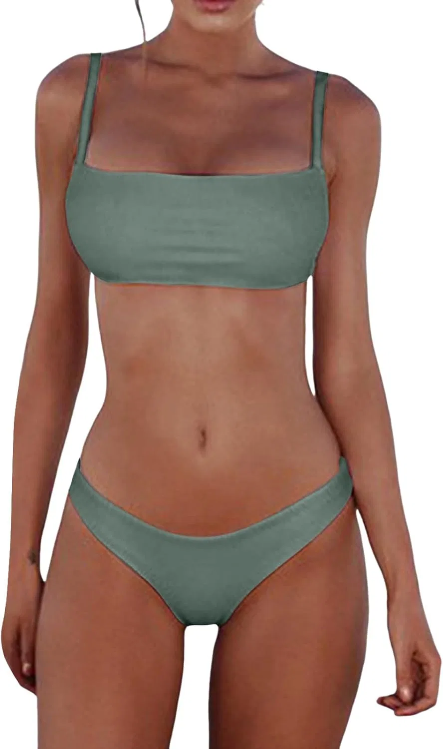 Женский бандо бикини-сет с push-up, Mint Green