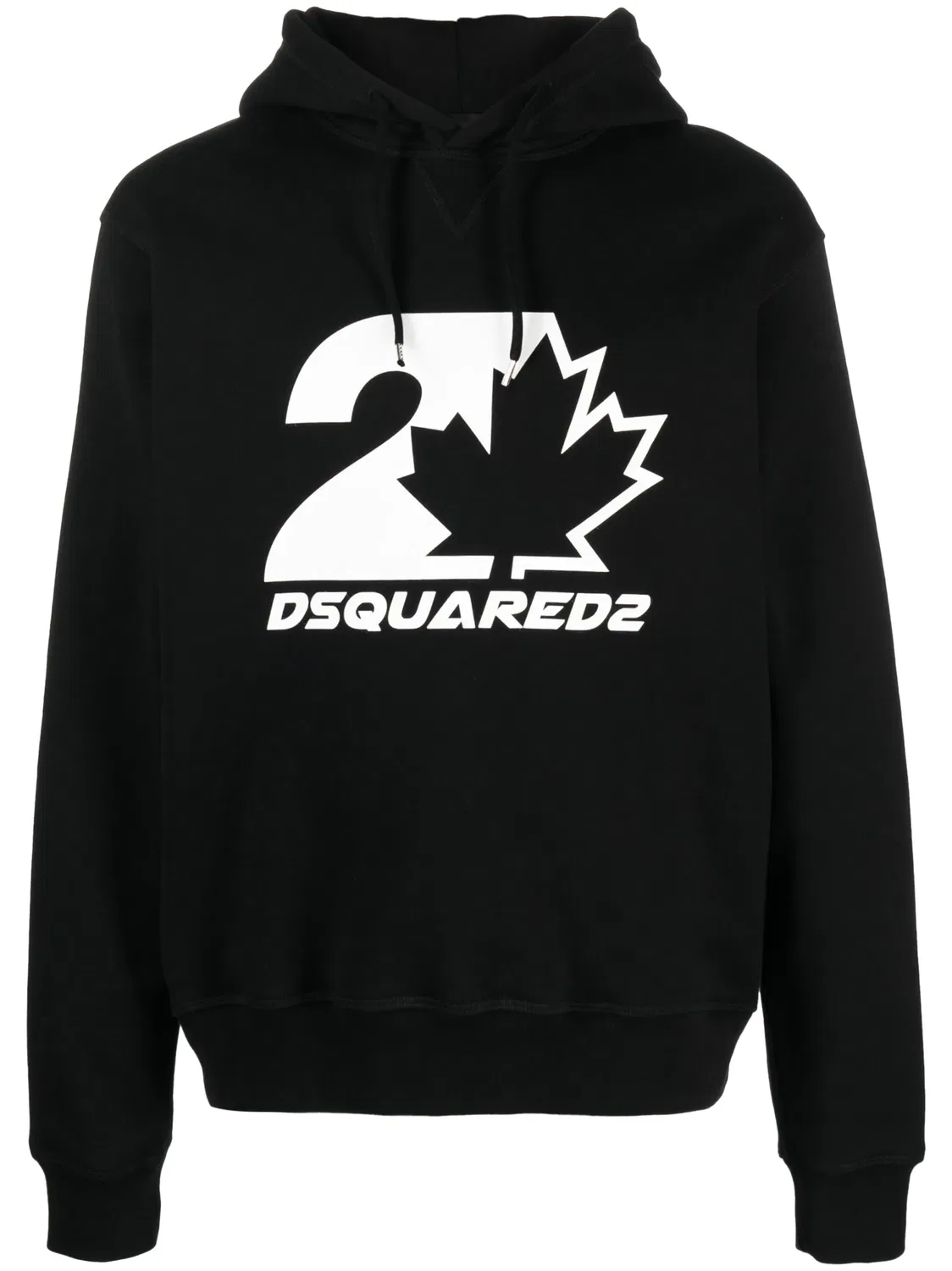 Худи с логотипом и шнурком DSQUARED2, черный