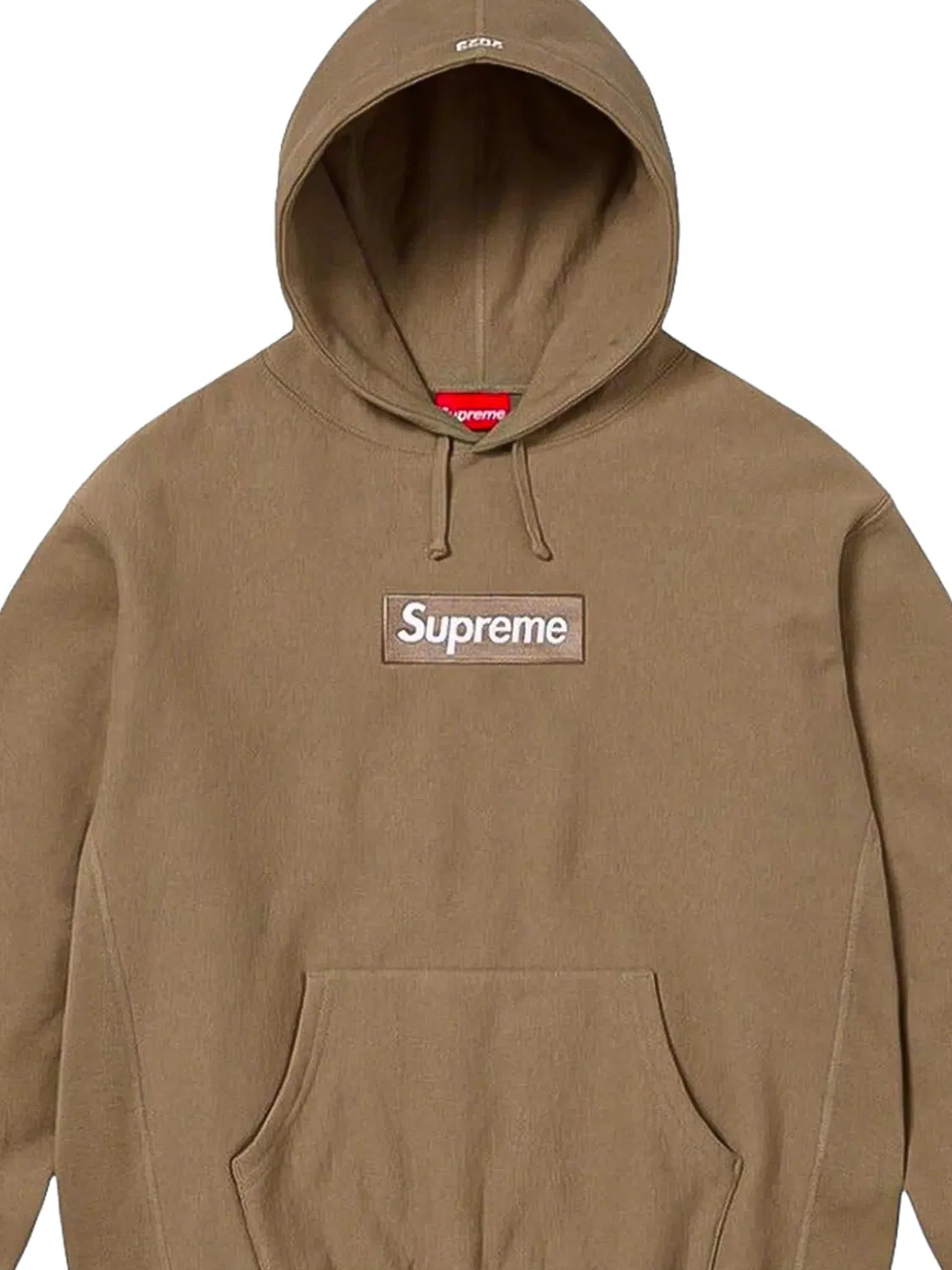 Худи с логотипом Box Logo Supreme, нейтральные цвета — фото 2