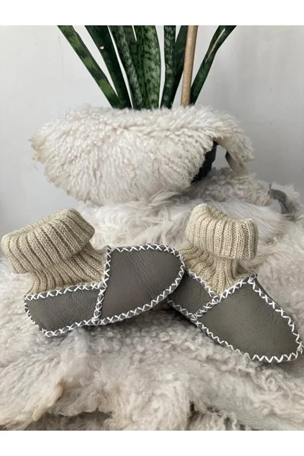 Детские пинетки из органической кожи без каблука Pialetti, Green