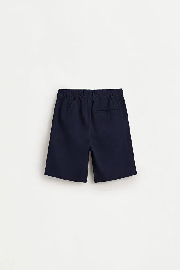 Детские шорты для мальчиков из льняной смеси Lefties, Navy Blue — фото 2