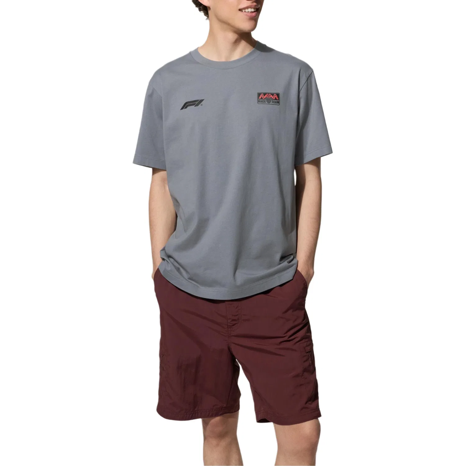 Футболка Formula 1 UNIQLO, Lead Gray — фото 3