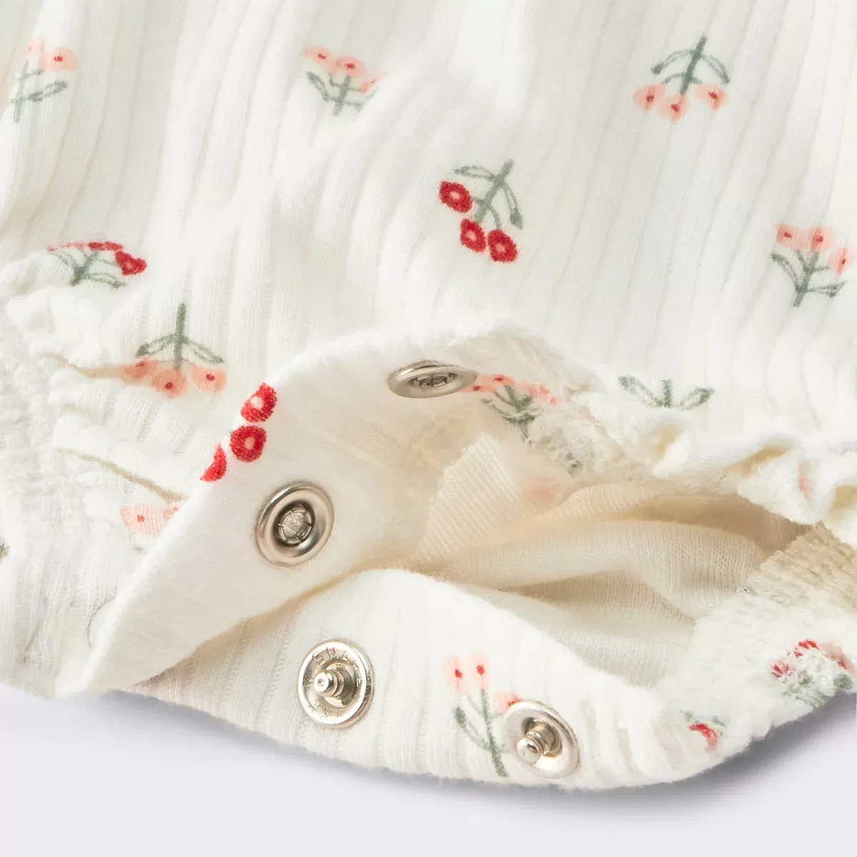 Детский боди-комбинезон для девочек с принтом Ruffle Tank Romper NEWBORN, Off-White — фото 4