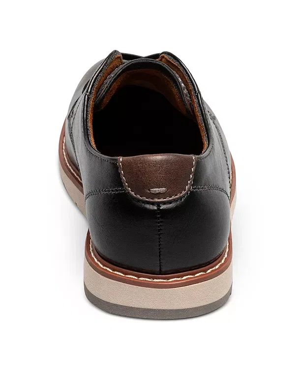 Детские классические туфли для мальчиков с эластичными шнурками Vibe Plain Toe Oxford Florsheim Kids, черный — фото 4