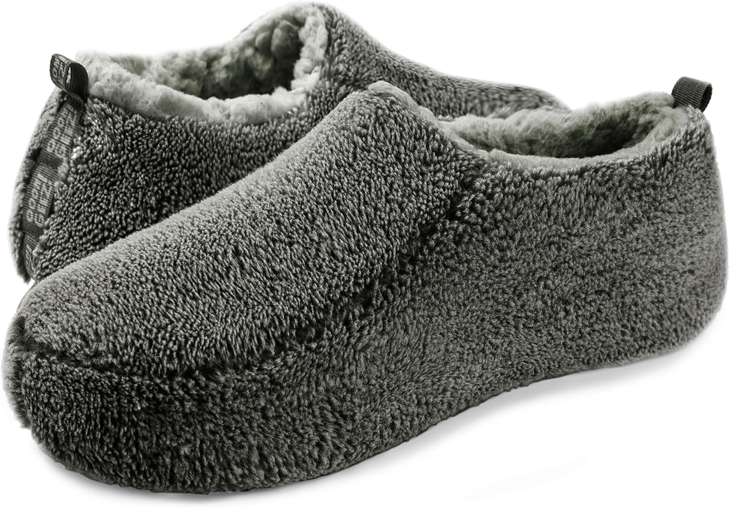 

Oooh Yeah Мужские нескользящие однотонные тапочки из шерпы, мягкие и уютные модные домашние тапочки для дома и улицы Ooohyeah, черный