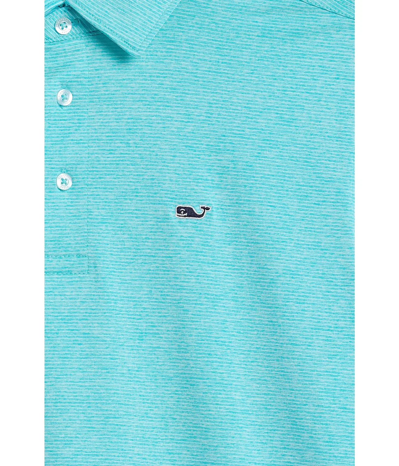 Поло St. Jean Stripe Sankaty (для малышей/детей постарше) Vineyard Vines Kids, Turqs Tejeda/White — фото 3