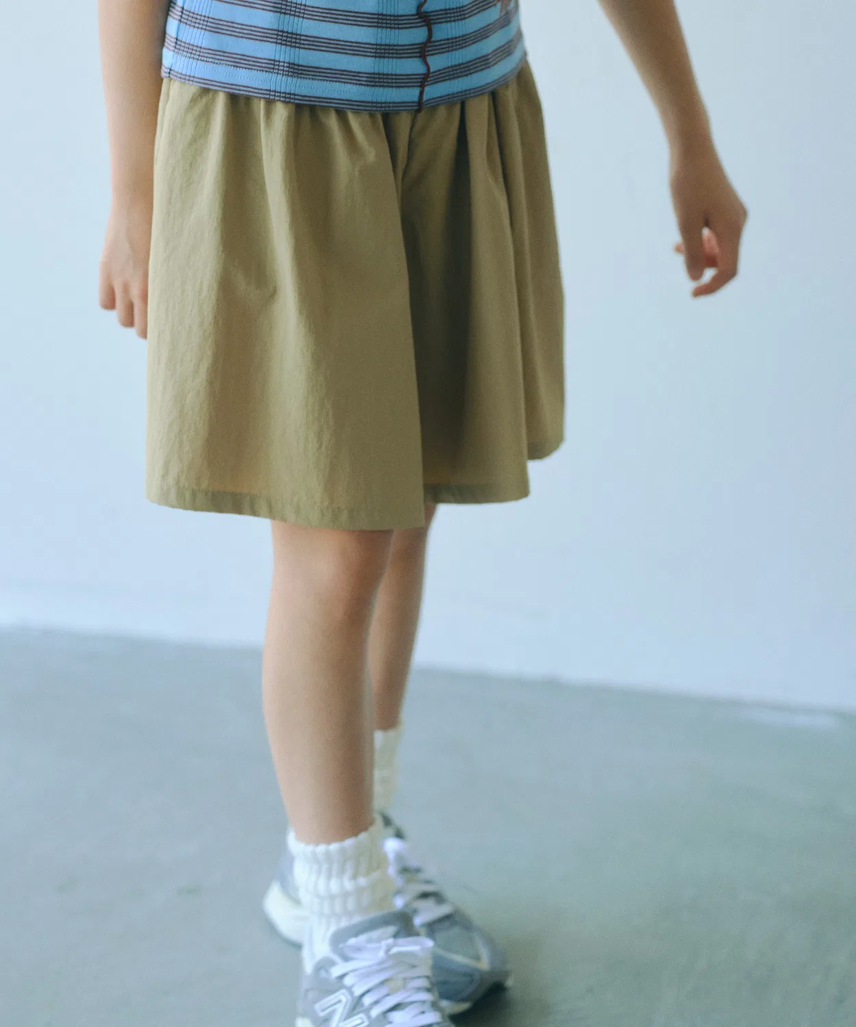 Детские шорты-юбка с воланами, модель Tassar Frill, green label relaxing, Beige