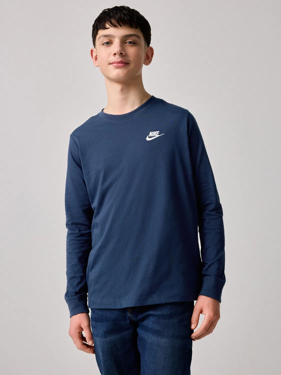 Футболка с длинным рукавом Nike Sportswear, синяя — фото 4