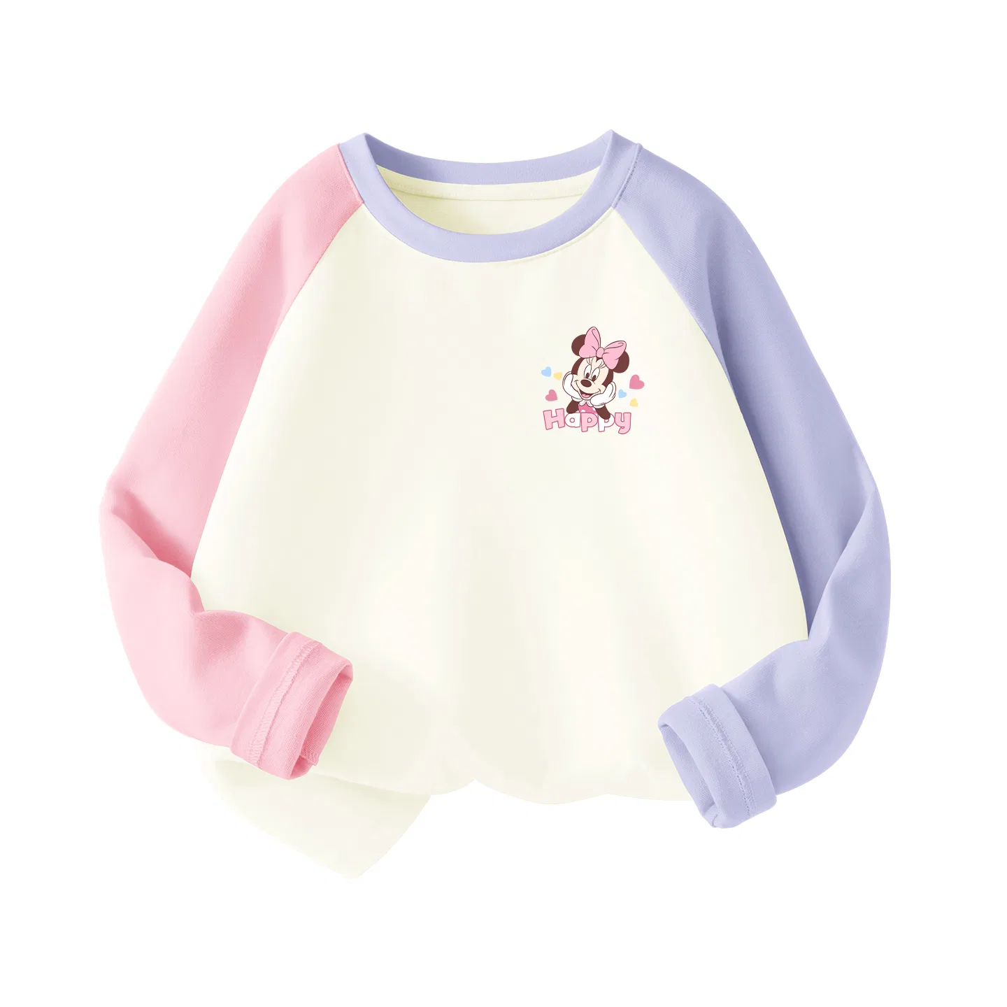 Детская футболка с круглым вырезом Di Color Heart Smile K Pink Purple Disney