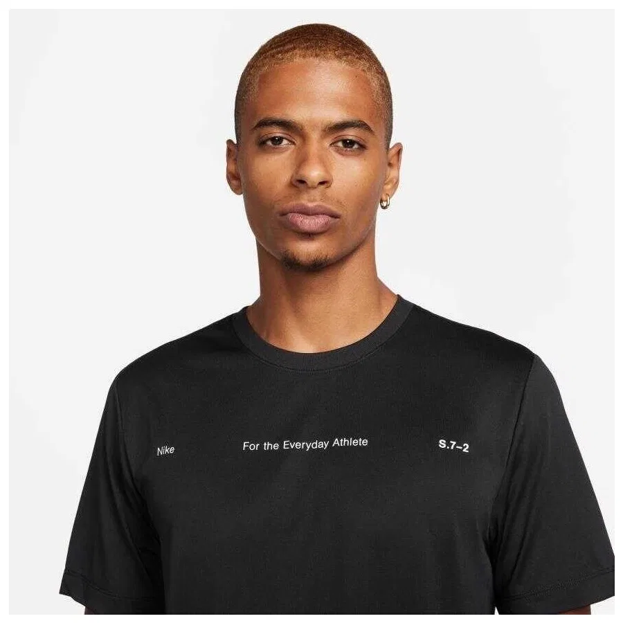 Футболка спортивная с принтом Dri Fit Tee Dye Nike, Черный — фото 3
