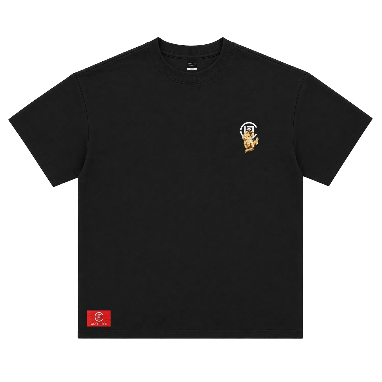 Детская футболка с круглым вырезом прямого кроя, Crew Neck, CLOT, Heather Gray — фото 3