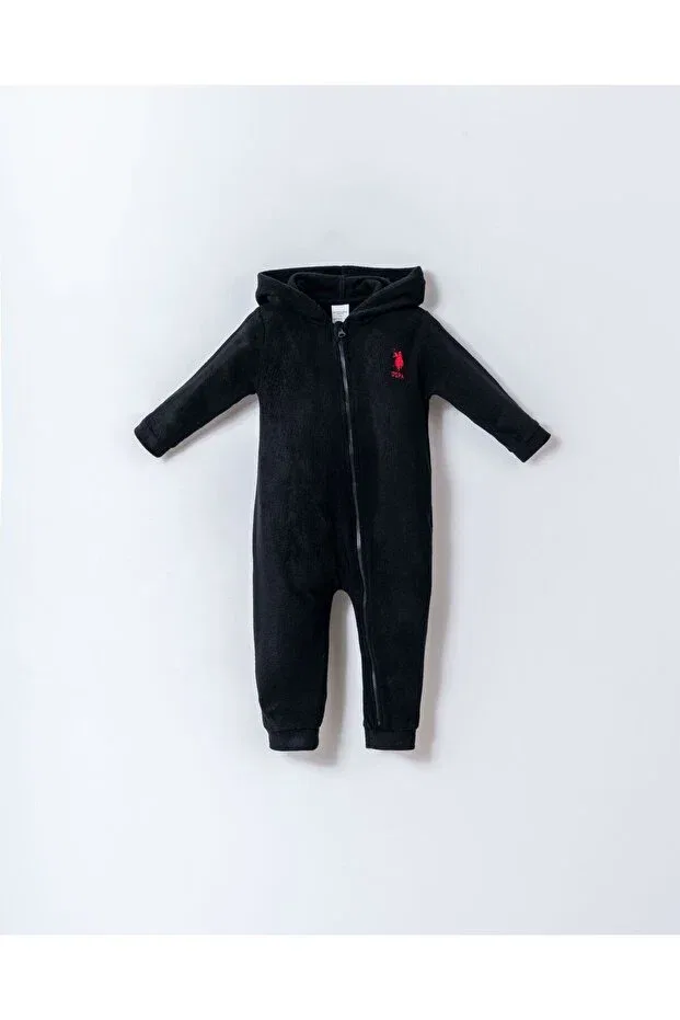 Детский комбинезон для мальчиков с капюшоном U.S. Polo Assn., Black