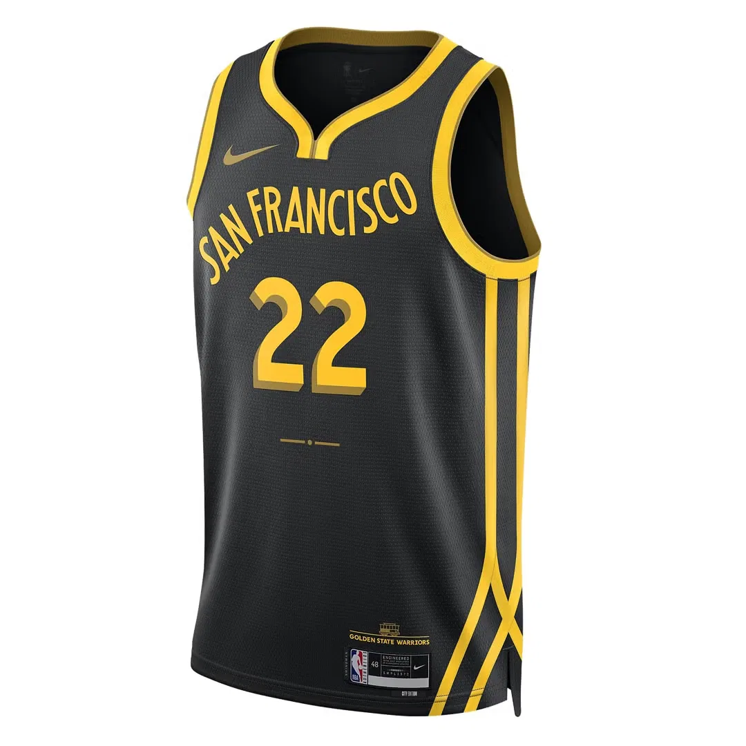 Джерси баскетбольная с принтом Swingman Golden State Warriors Andrew Wiggins Nike, черный