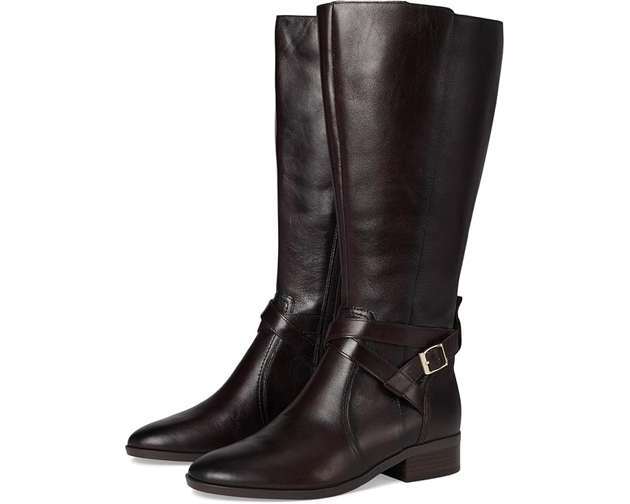 

Ботинки Naturalizer Rena2 Extra Wide Calf Boots, цвет Brown Leather