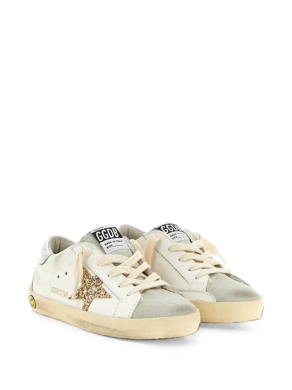 Кроссовки Super-Star с блестящими деталями Golden Goose Kids, белый