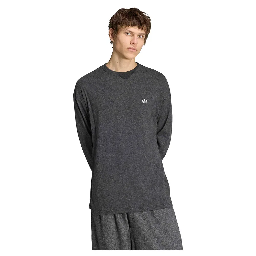 Футболка с длинным рукавом Trefoil Essentials Melange Adidas Originals, серый