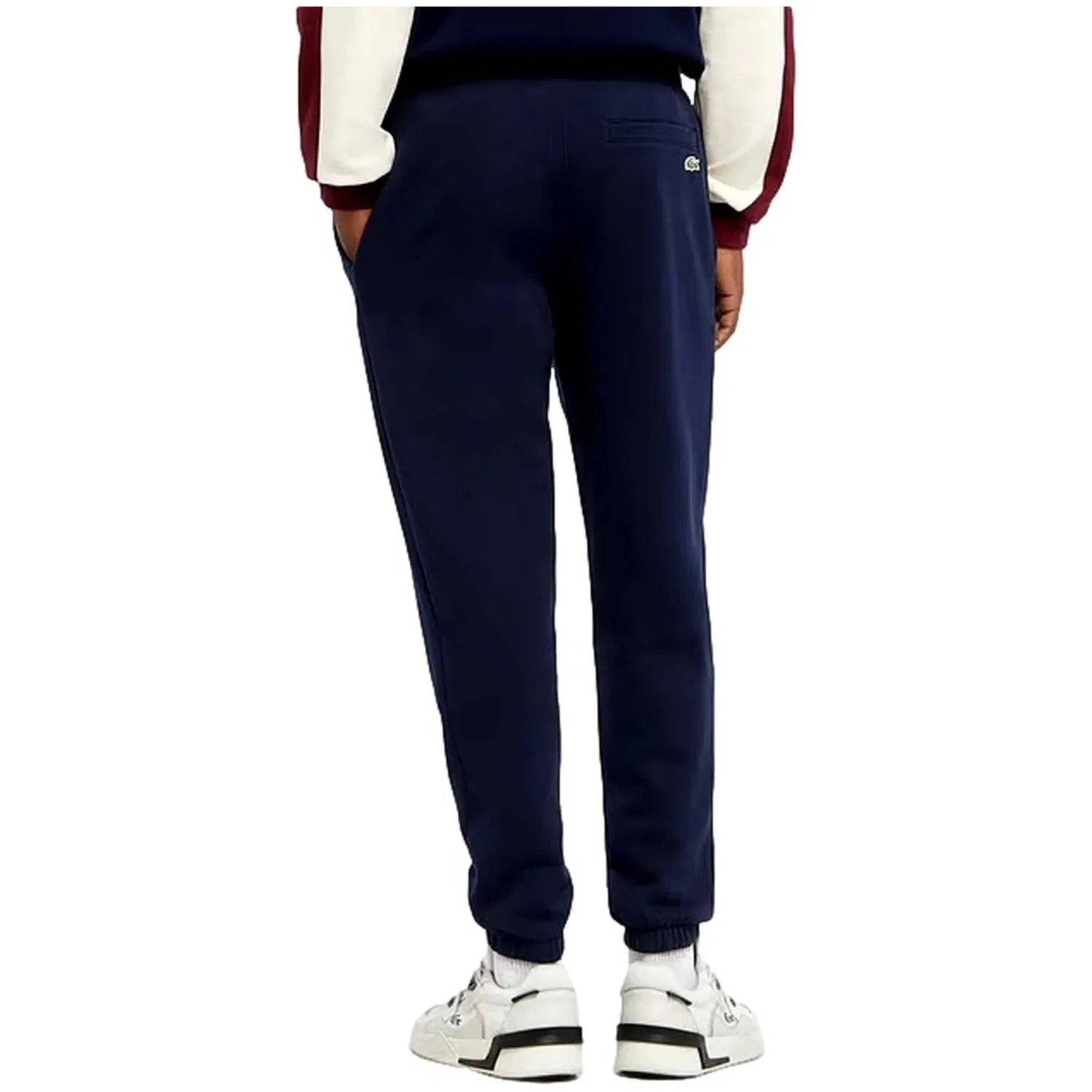 Мужские спортивные штаны с принтом Signature Lacoste, Цвет: Grau / Navyblau — фото 3