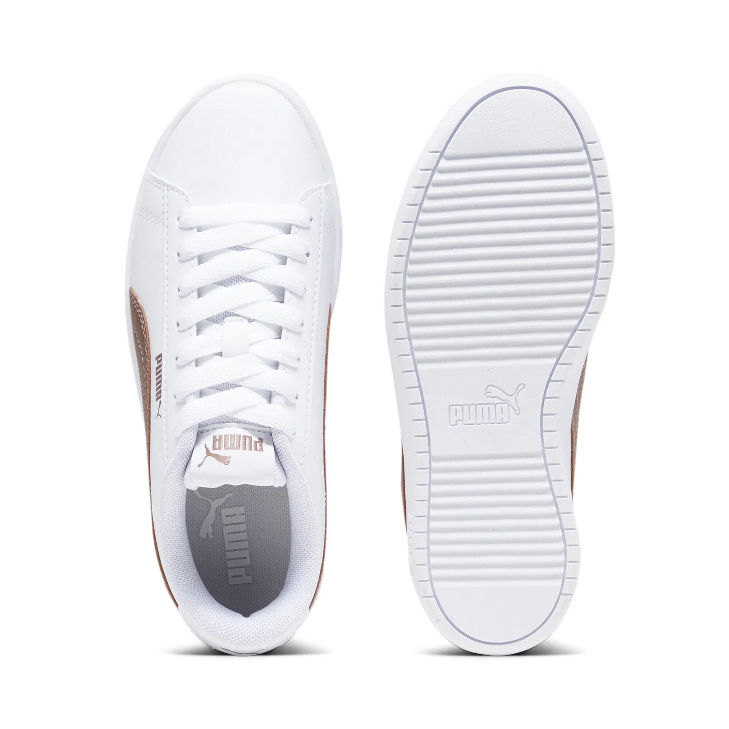 Детские классические кроссовки Rickie Puma, Weiss Silber — фото 4