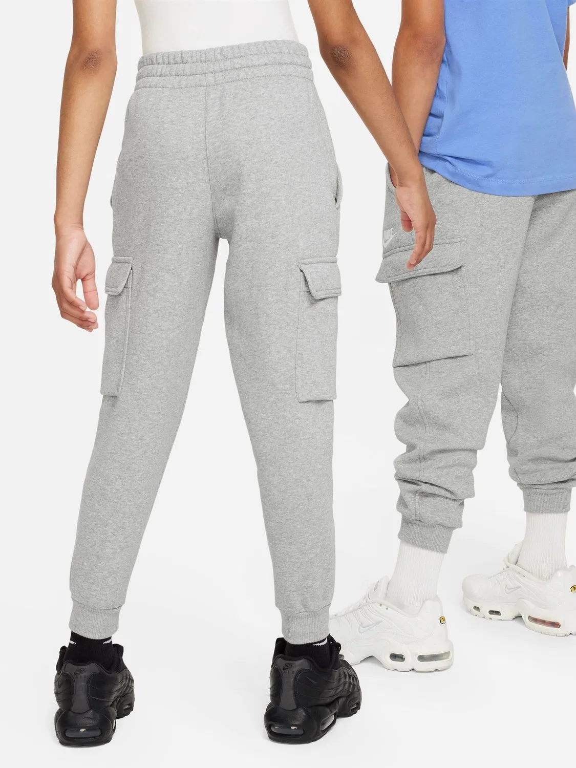 Джоггеры карго Club Fleece Nike, темно-серый меланж — фото 4