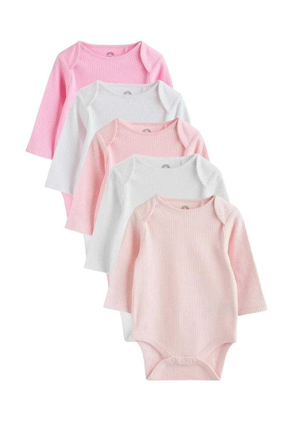 Комплект из 5 боди с длинными рукавами для малышей Next, Pink White