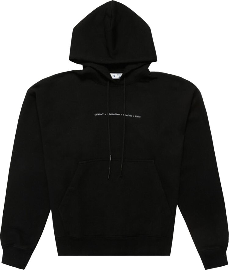 

Худи Off-White Marker Skate Hoodie 'Black/Multicolor', черный