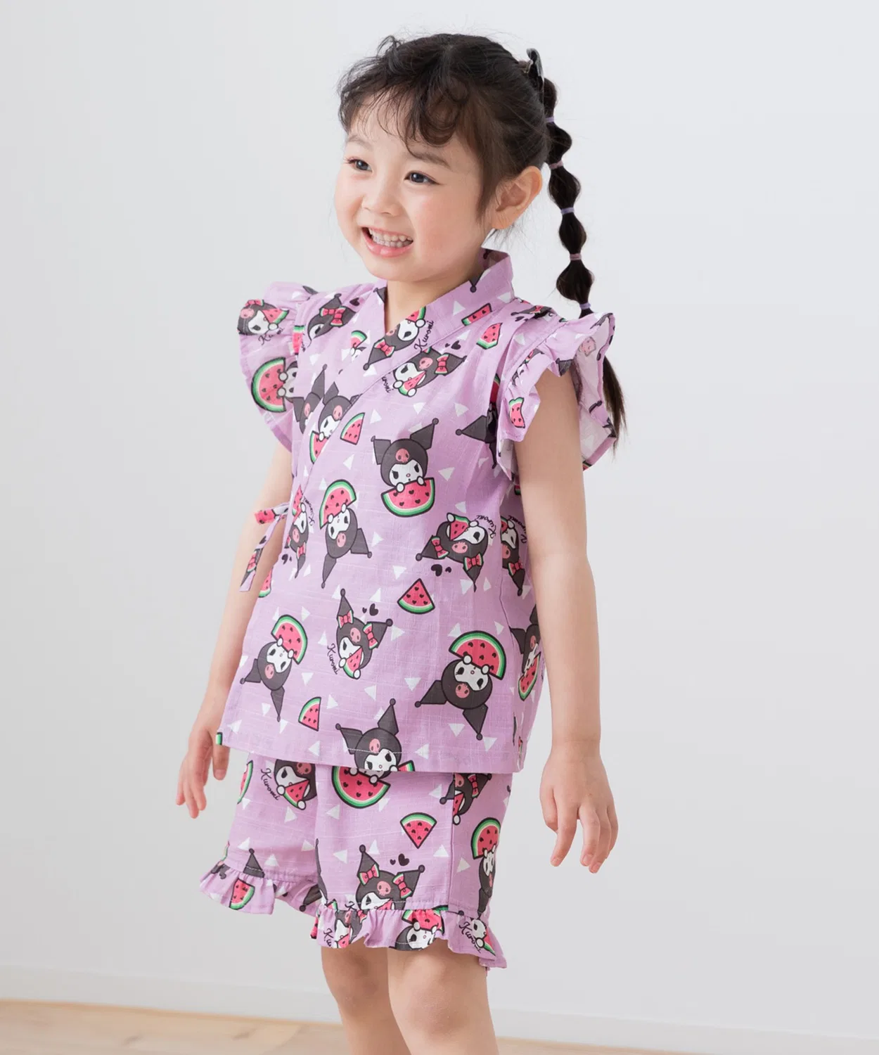Детский комплект юката с принтом Hello Kitty и My Melody Sanrio, Лавандовый